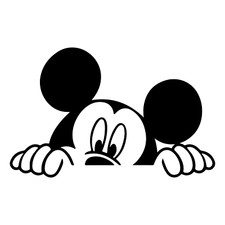 Peeking Mickey Mouse Decal Sticker vinyl sticker decal