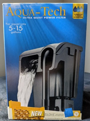 aqua tech power aquarium filter 5 to 15 gallon aquariums