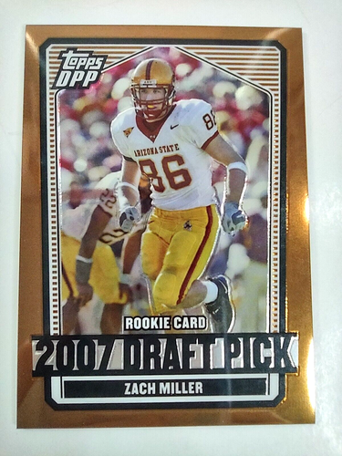 Topps Draft Picks & Prospects 2007 DPP bronce #144 Zach Miller radiocontrol Sun Devils - Imagen 3 de 7