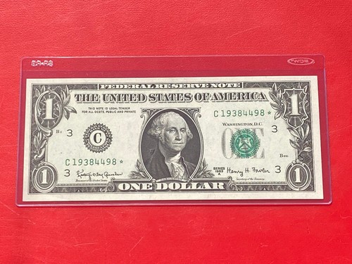 1963A STAR NOTE $1 DOLLAR BILL ( PHILADELPHIA) UNCIRCULATED - Picture 2 of 3