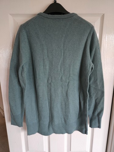 Woolovers Moss Green Pure Wool Crew Cardigan, Size XS New with tags - Picture 3 of 3