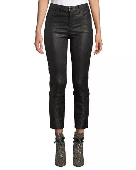 J brand hotsell leather trousers