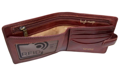 Cartera de Cuero RFID Tarjetas Plegables Notas con Cremallera Sección Calidad VISCONTI TSC41 Nueva - Imagen 3 de 16
