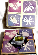 Hero Arts 4 Rubber Stamps Reverse Flowers Wood Retired Preowned Pastel Petals