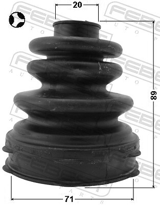 FEBEST 2215-CDT Bellow Set, drive shaft for KIA - Bild 2 von 3