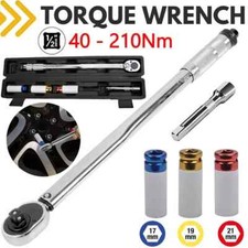 40-210Nm 3 Wheel Bolts Wheel Nut Wrench 1/2-Inch Drive Ratchet Torque Wrench