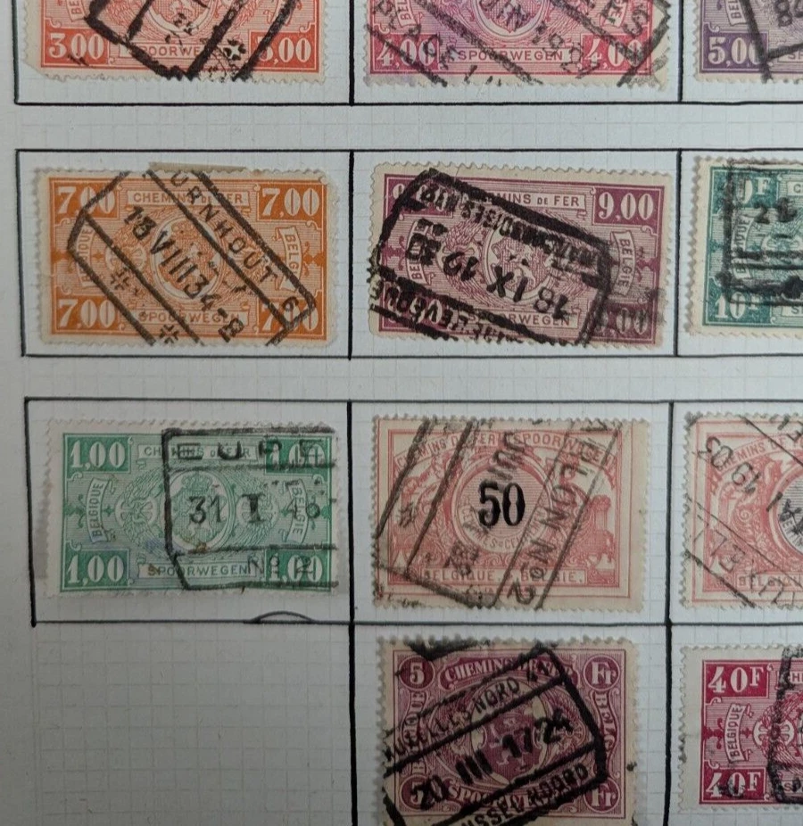 1920s-30s Belgium Railway Parcel Stamps (24) Historic Chemins de Fer Collection - Image 4 of 4