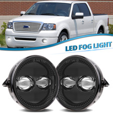 Pair LED Fog Lights Bumper Lamp Clear Lens For Ford F150 2007 08 09 10 11 12 13