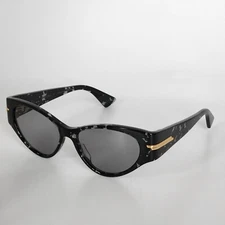 🍀BOTTEGA VENETA BV1002S 002 Havana/Gold/Grey Lens 55 mm Sunglasses
