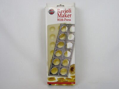 Norpro Ravioli Maker w/Press-#1043-Makes (12)-Recipes on Box-New (Open Box)