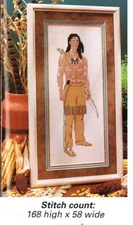 INDIAN BRAVE  -  CROSS STITCH PATTERN ONLY  GU - RUV 