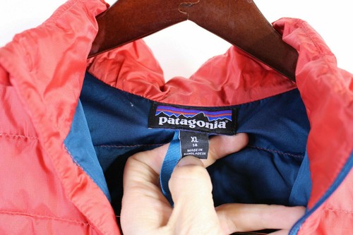 PATAGONIA Girl's Down Puffer Vest Jacket orange Size XLarge (14) Or Women xs - Picture 5 of 7