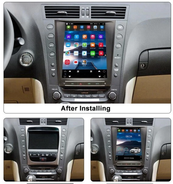 Para Lexus GS300 GS350 GS400 12.1" Pantalla Táctil Coche GPS Navegación Carplay Radio Estéreo Foto 2 de 4