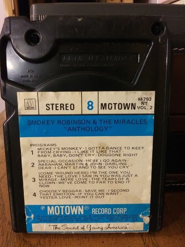 Smokey Robinson & The Miracles "Anthology" 8 track tape new splice - Picture 2 of 5