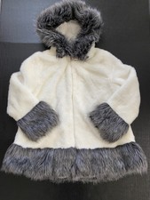Womens Parka Outwear 3x Size 14 U.s. Faux Fur Coat Overcoat With Hood White