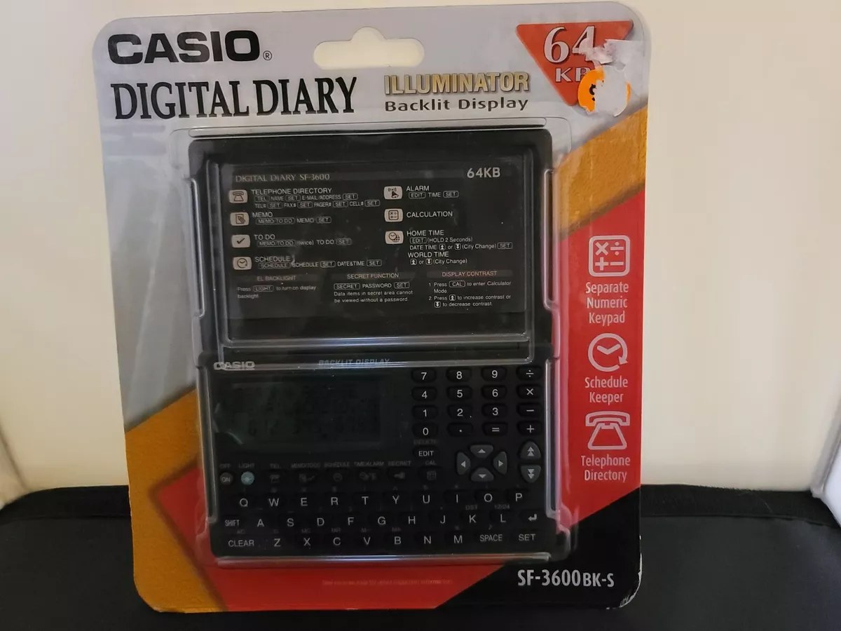 Casio Digital Diary SF 3600 BK S NEW Separate Numeric Keypad