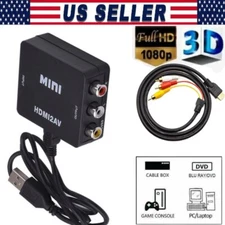 1080P HDMI Male to 3 RCA S-video AV Audio Cable Cord Adapter for TV HDTV DVD US