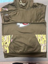 Men's Olive Salute to Service Sideline Therma Performance Pullover Hoodie