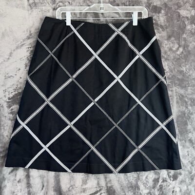 Talbots Skirt A line  Cotton Stretch Size 16 Dark Academia  Prep School