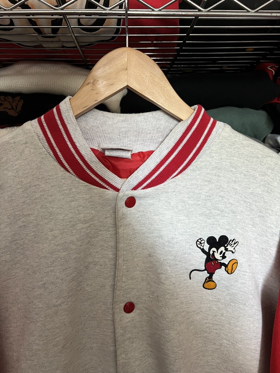 ディズニー Mickey & Co. ベースボール ジャケット L Vintage 90s Disney Mickey & Co Varsity Jacket Red Gray