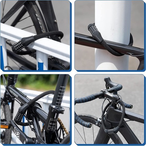 ROCKBROS Fahrradschloss 180mm/13.7mm Kabelschloss mit Hohe Sicherheit 5-Stellig - Bild 7 von 7