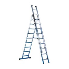 SCALA ALLUMINIO TELESCOPICA TRASFOMABILE 6+6+6 GRADINI 2mt ALLUNGABILE FACAL