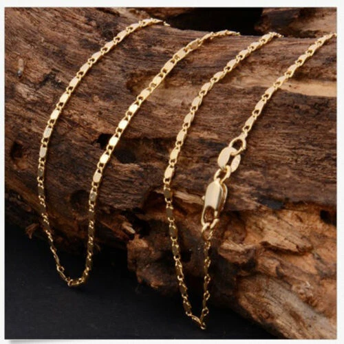24k Yellow Gold Filled Chain Fashion Necklaces & Pendants