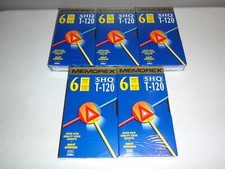 Memorex SHQ T-120 6 Hour Blank VHS Tape Super High Quality Lot of 5 New Sealed