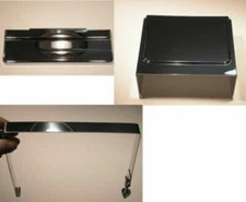 Chrome Battery Top Lid Side Cover Strap Harley Sportster Custom XL 98-03