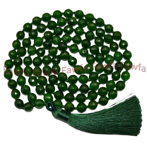 Faceted Gemstone 108 Prayer Beads Tibet Buddhist Mala Tassel Pendant Necklace - 第 23/35 張圖片