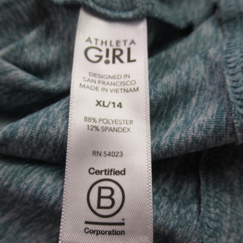 Athleta Hoodie Girls XL Long Sleeve Workout Gym Lightweight Green Shirt - Picture 10 of 10