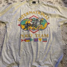 VTG 90s Screen Stars Tag International Polo Horse Sports 1990