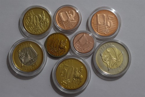 🧭 🇲🇹 MALTA 2004 EURO FANTASY PATTERN COIN SET B63 #28 CM5-31 - Picture 2 of 2