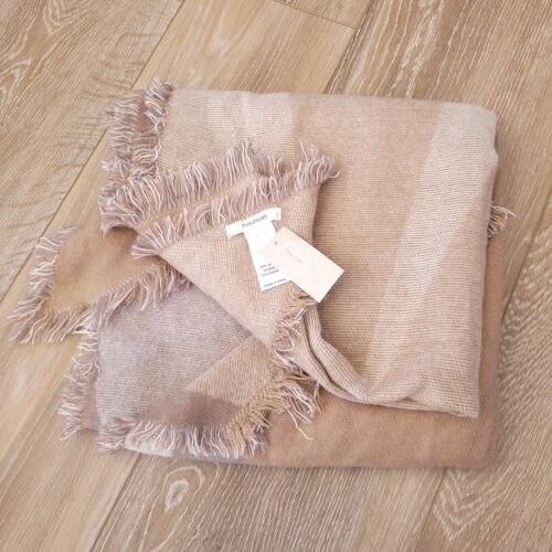 Maurices NWT Plaid Blanket Scarf - Tan & Taupe - Cozy & Stylish - 第 1/4 張圖片