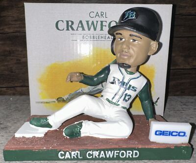 Carl Crawford Tampa Bay Rays Hall Of Fame SGA Bobblehead Sliding
