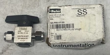 Parker Instrumentation SS 6A-PR6-VT-SS Rotary Plug Valve 3/8" 316 SS 1/4 Turn