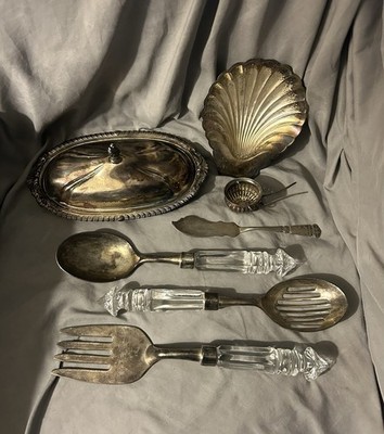 マッピン＆ウェッブ SILVER PLATE ON COPPER Vintage Silver Plate/Silver Blend Lot Of 8 Pcs. Silver Over Copper