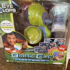 NEW! Eye Clops Bionic Eye Video Microscope Plug into TV 100-400x Jakks Pacific