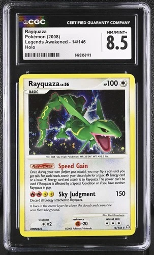CGC 8.5 Rayquaza 2008 Legends Awakened 14/146 Holo Pokemon Card