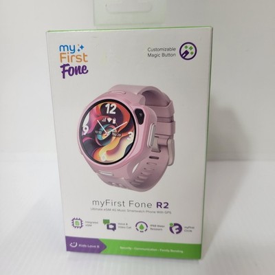My First Fone Phone R2 PINK 4G Music Smartwatch Phone GPS NIB