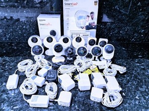 12 x  SAMSUNG SMARTCAMS HD SECURITY CAMERAS w/ 12 x POWER ADAPTERS TECHWIN $2218