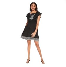 Old Navy Waist-Defined Fluter Sleeve Tie Back Mini Dress with Pockets