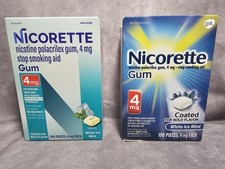 2x 100 Nicorette Gum White Ice 4mg 200 Pieces Stop Smoking New NIB Exp 1/2028 