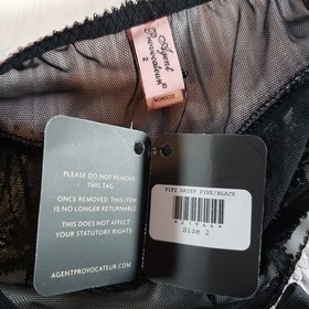 Agent Provocateur Fifi Brief AP2 Black Pink Lace