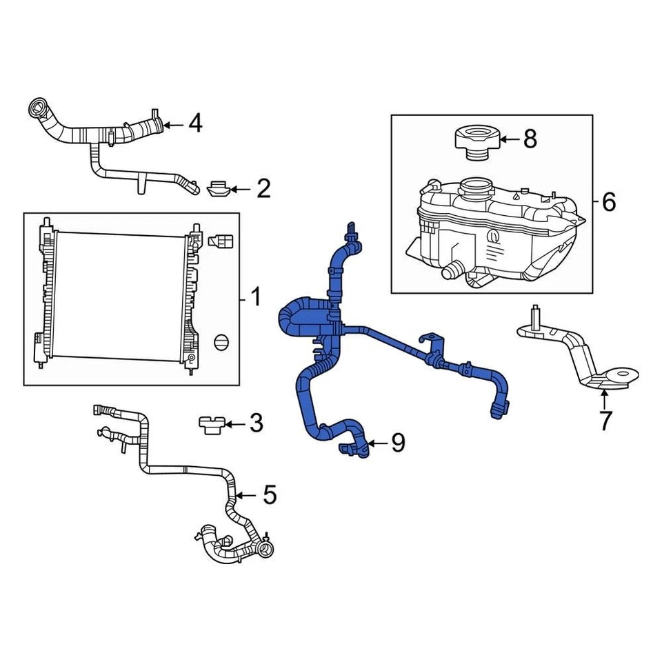 For Jeep Grand Cherokee 2022-2024 Jeep 68381317AB Lower Radiator Coolant Hose — 第 2/3 张图片