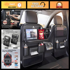 2 Pack Foldable Car Backseat Organizer with Table Tray  Phone Holder, Leather K