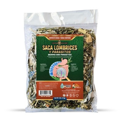 Saca Lombrices Compuesto Te Herbal 4 oz. Worms Tea 4 Oz. Natural de Mexico