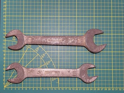 Two vintage HAZET 350 open-end wrenches, Germany, 1950s
