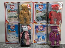Ty Teenie Beanie Babies 2000 McDonalds International Bears II Set of 4 SEALED