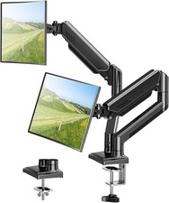 ELIVED Dual Monitor Arm Desk Mount Gas Spring 13-32" VESA 75 100 Black